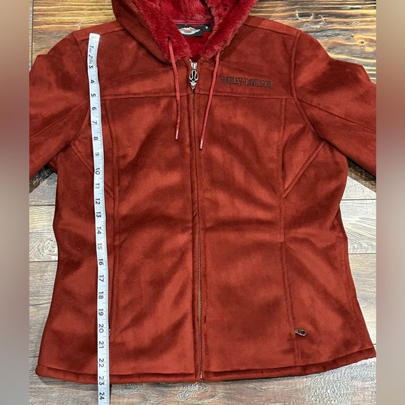 Women’s Harley Davidson Faux Fur Jacket. Size Medium. Excellent Preowned Con… - Picture 7 of 10